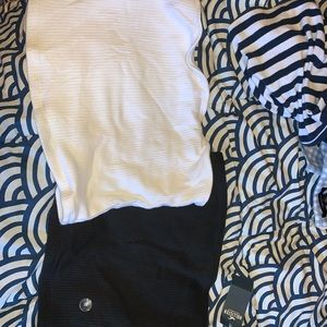 black and white ribbed tube tops